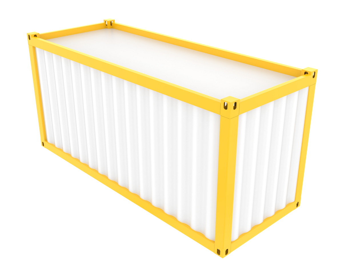 Container isolated on background. 3d rendering - illustration png