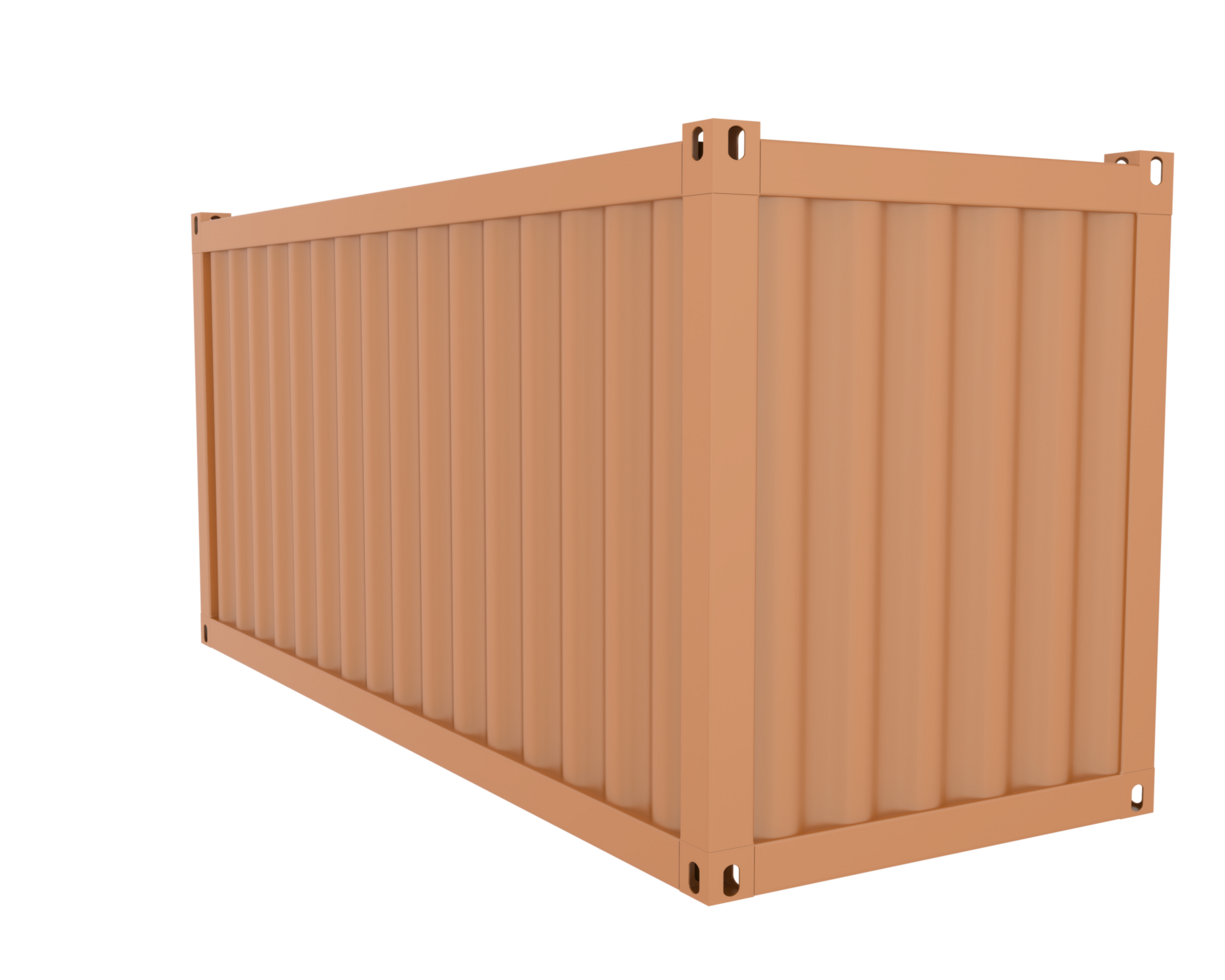 Container isolated on background. 3d rendering - illustration png