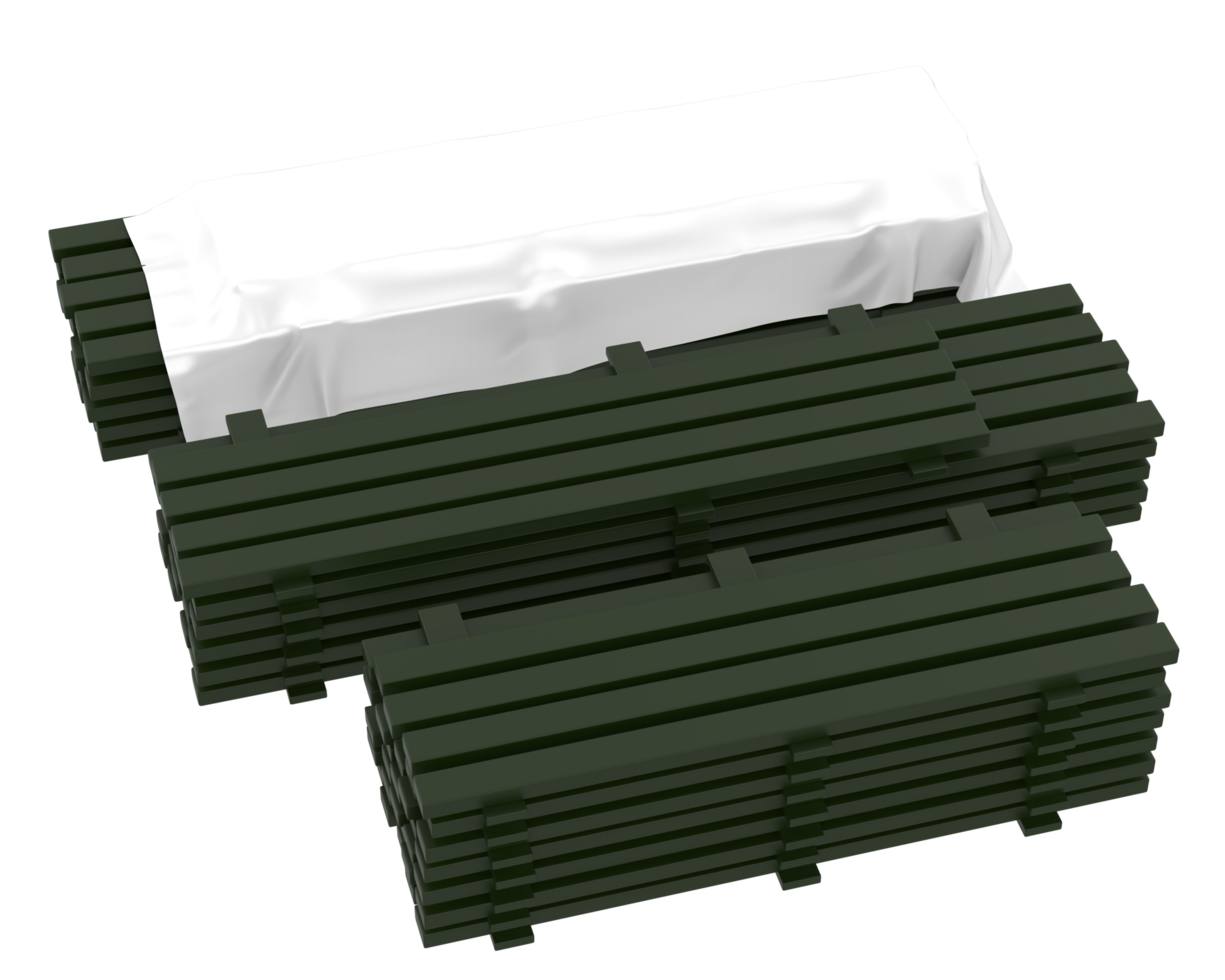 Construction planks isolated on background. 3d rendering - illustration png