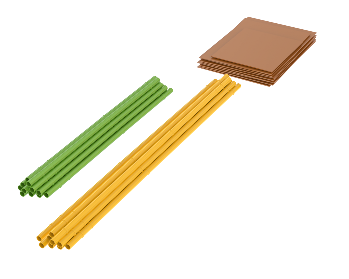 Construction pipes isolated on background. 3d rendering - illustration png