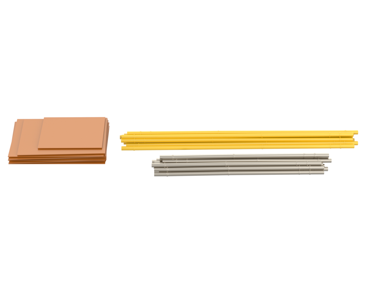 Construction pipes isolated on background. 3d rendering - illustration png