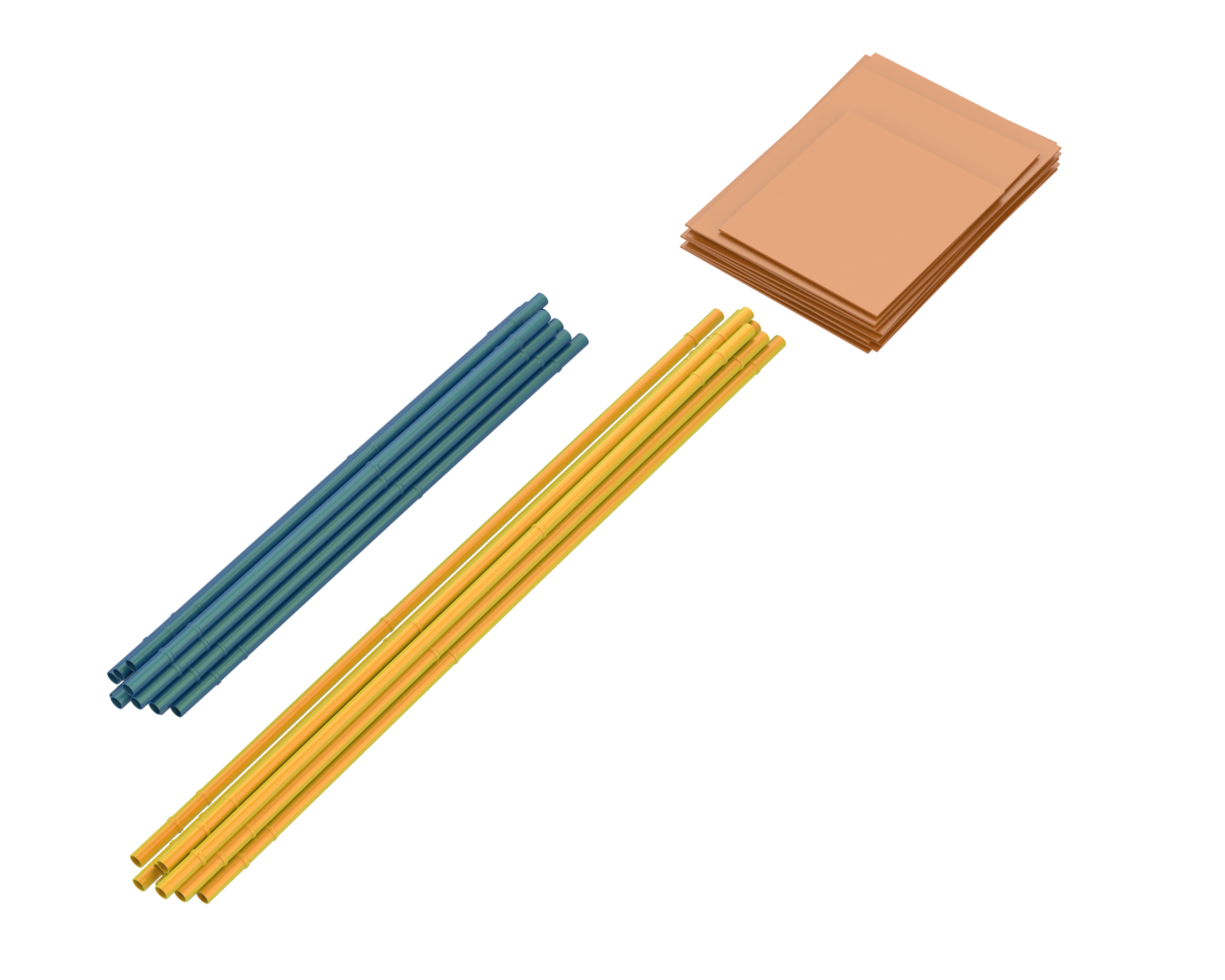 Construction pipes isolated on background. 3d rendering - illustration png