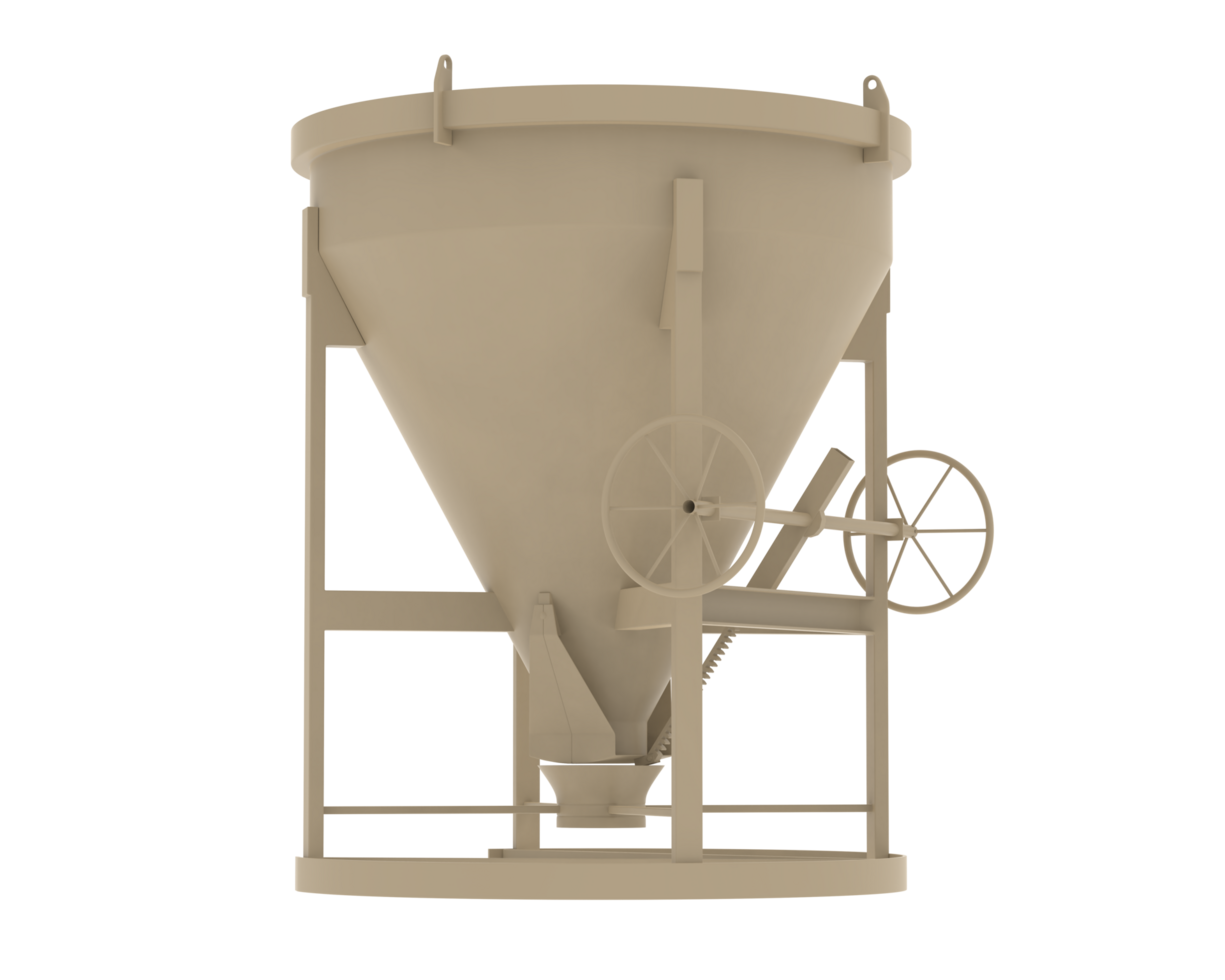 Concrete mixer isolated on background. 3d rendering - illustration png