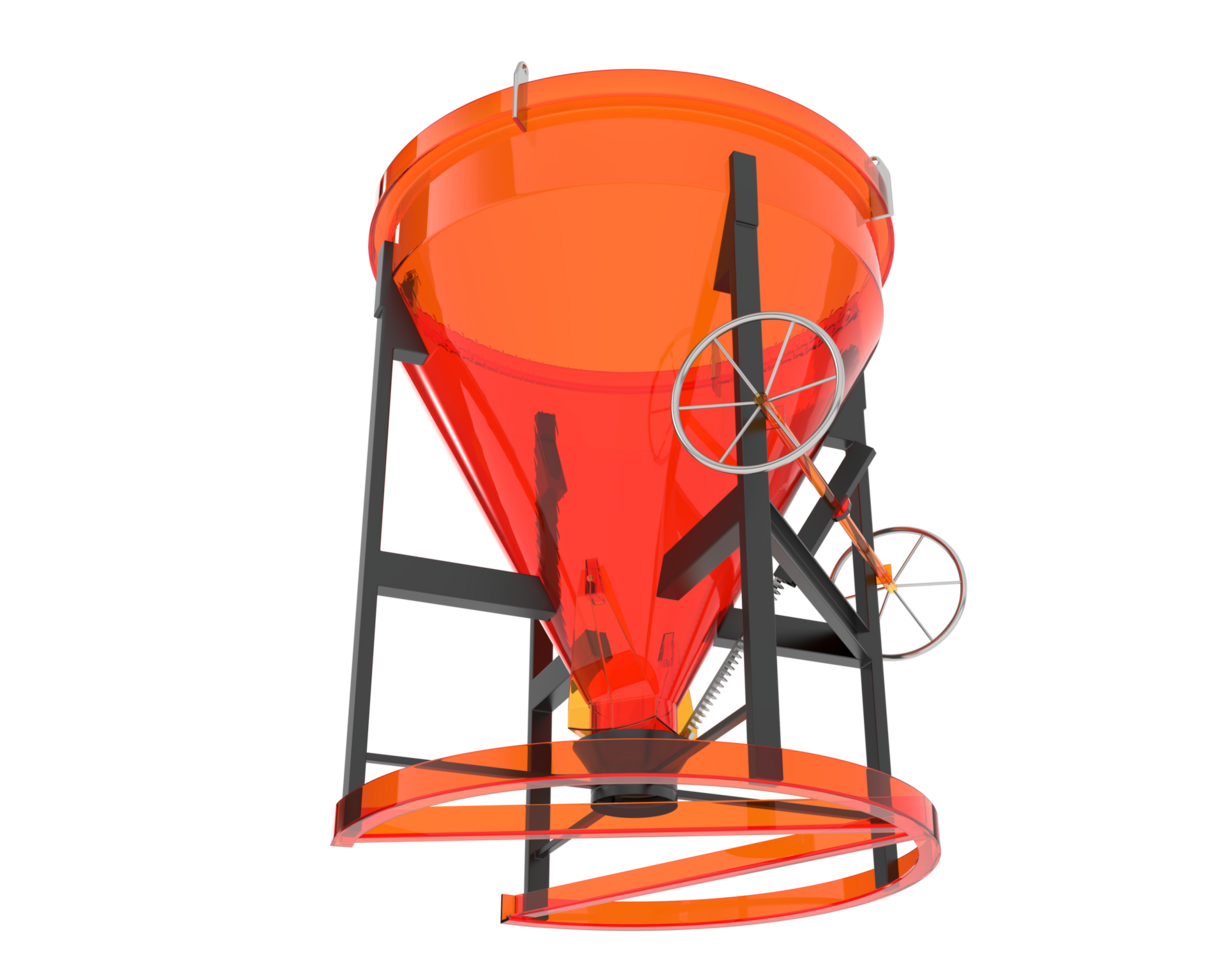 Concrete mixer isolated on background. 3d rendering - illustration png