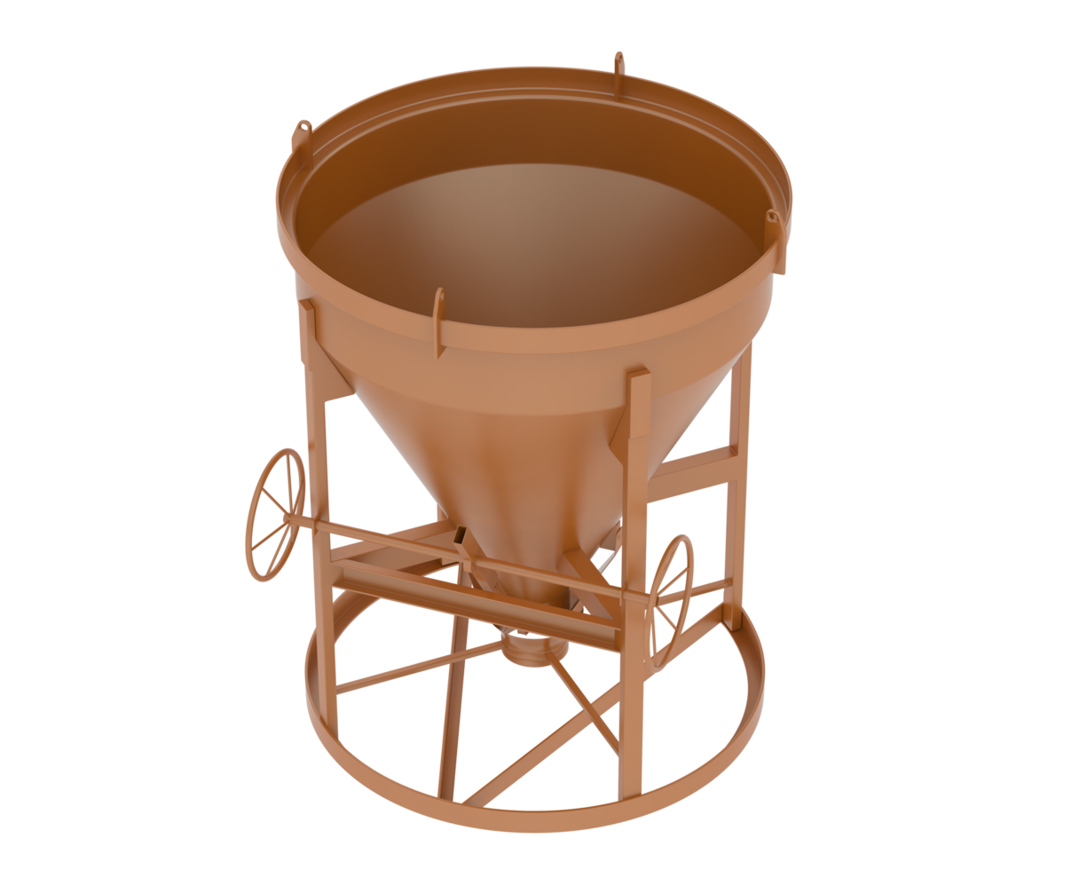 Concrete mixer isolated on background. 3d rendering - illustration png
