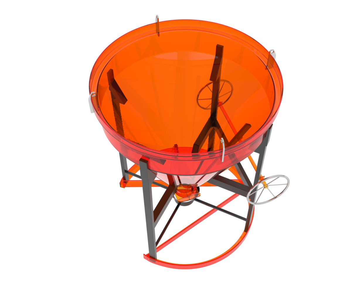 Concrete mixer isolated on background. 3d rendering - illustration png