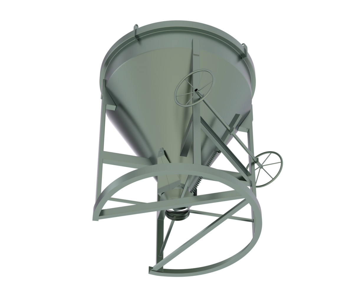 Concrete mixer isolated on background. 3d rendering - illustration png
