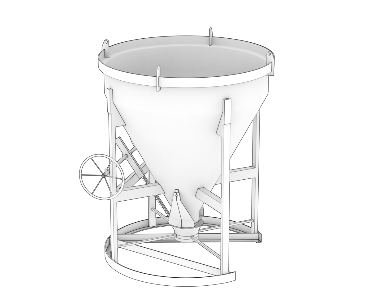 Concrete mixer isolated on background. 3d rendering - illustration png
