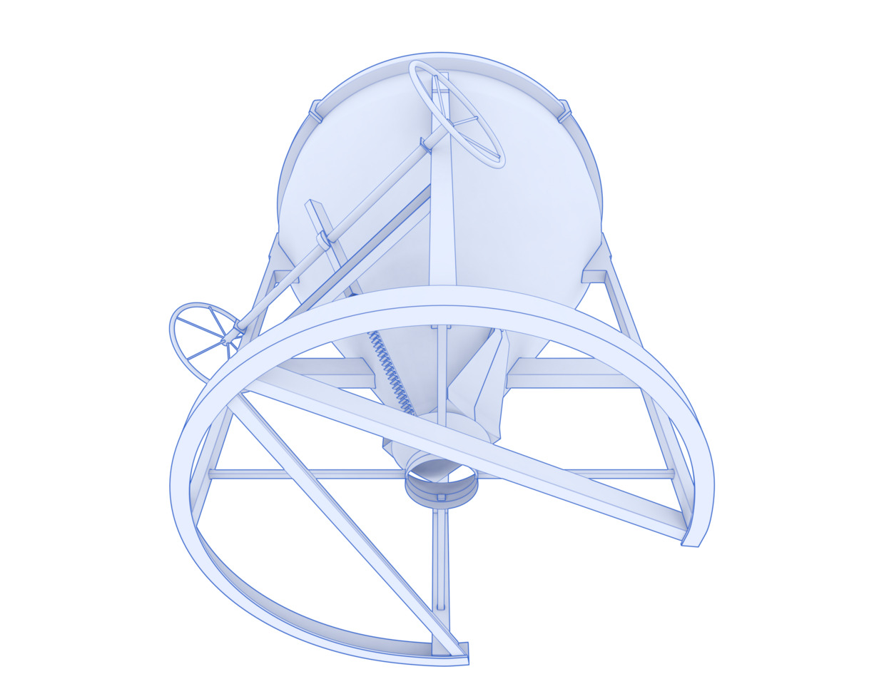 Concrete mixer isolated on background. 3d rendering - illustration png