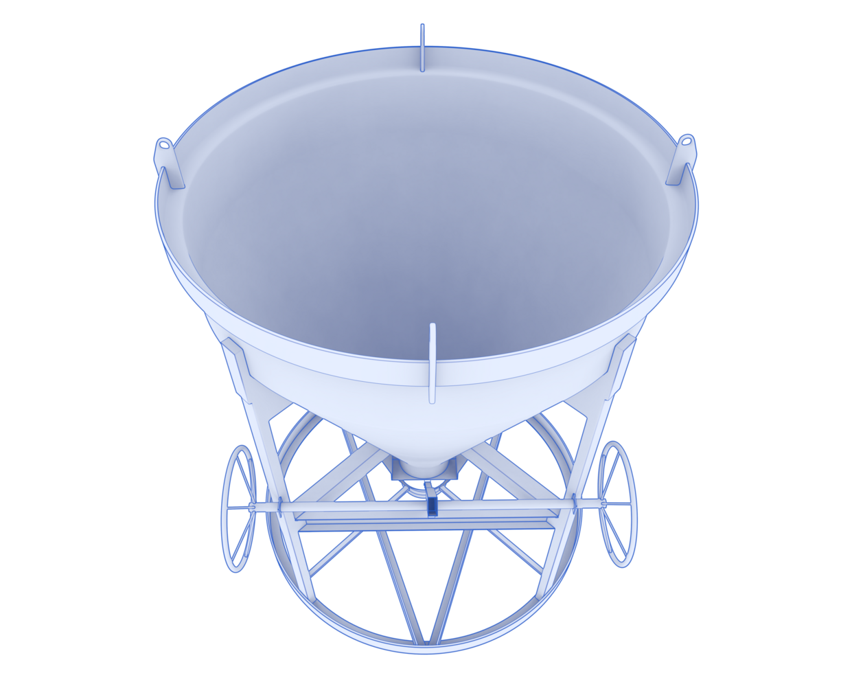 Concrete mixer isolated on background. 3d rendering - illustration png