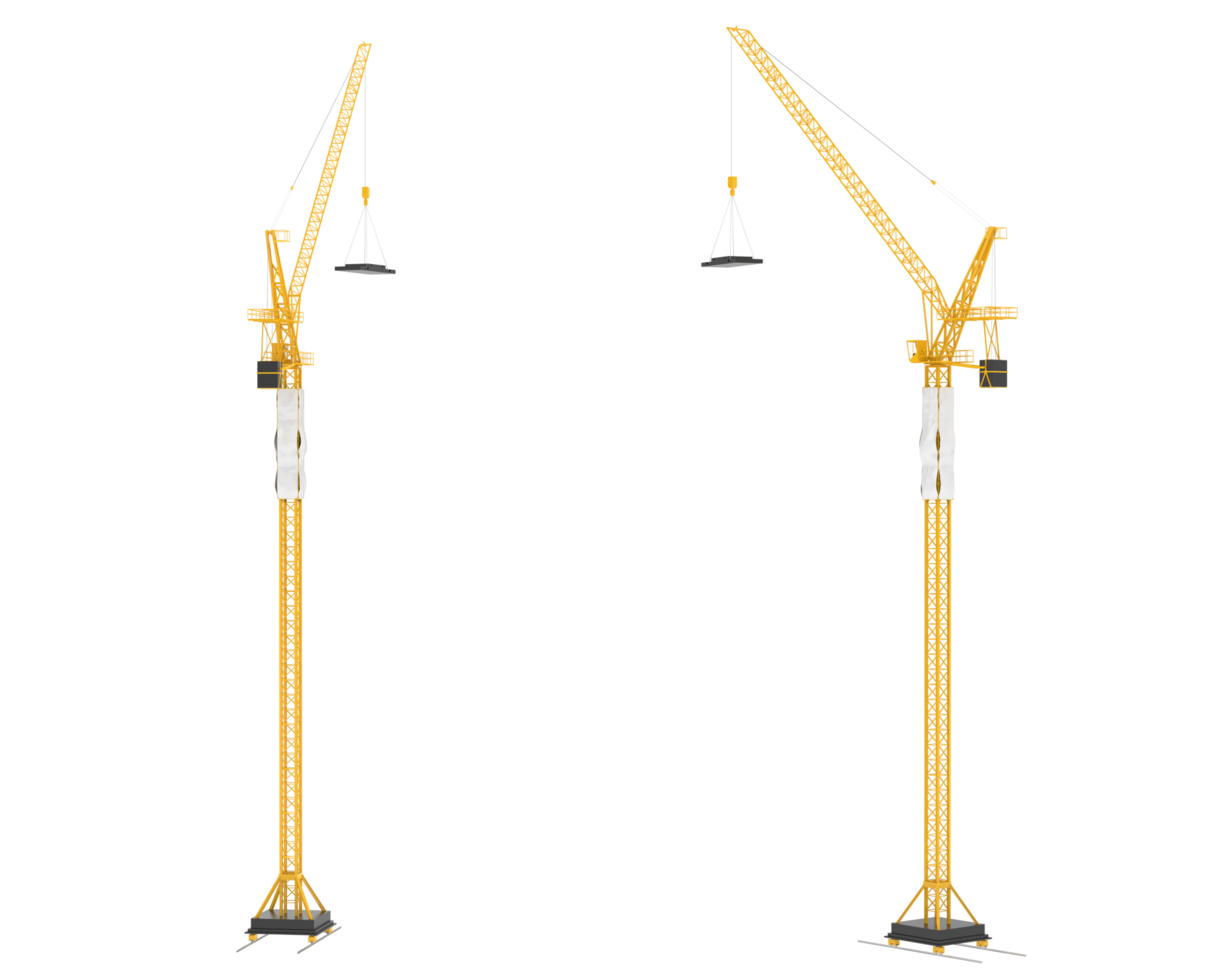 Crane isolated on background. 3d rendering - illustration png