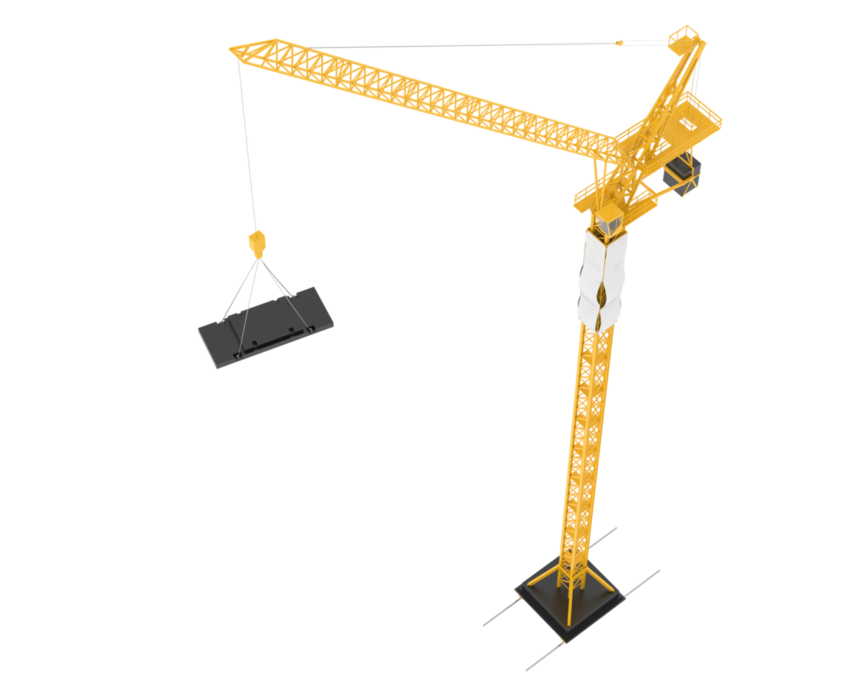Crane isolated on background. 3d rendering - illustration png