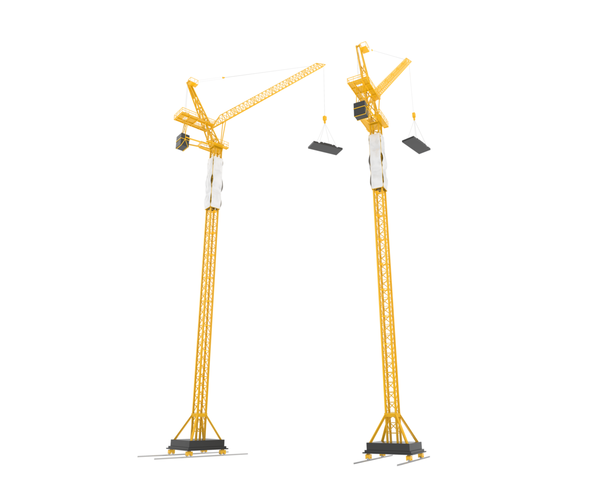 Crane isolated on background. 3d rendering - illustration png