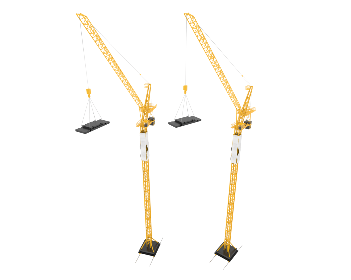 Crane isolated on background. 3d rendering - illustration png