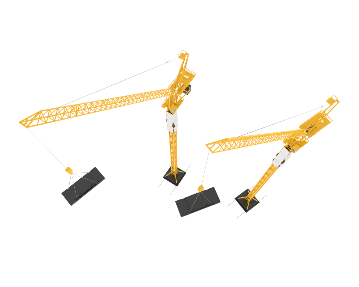 Crane isolated on background. 3d rendering - illustration png
