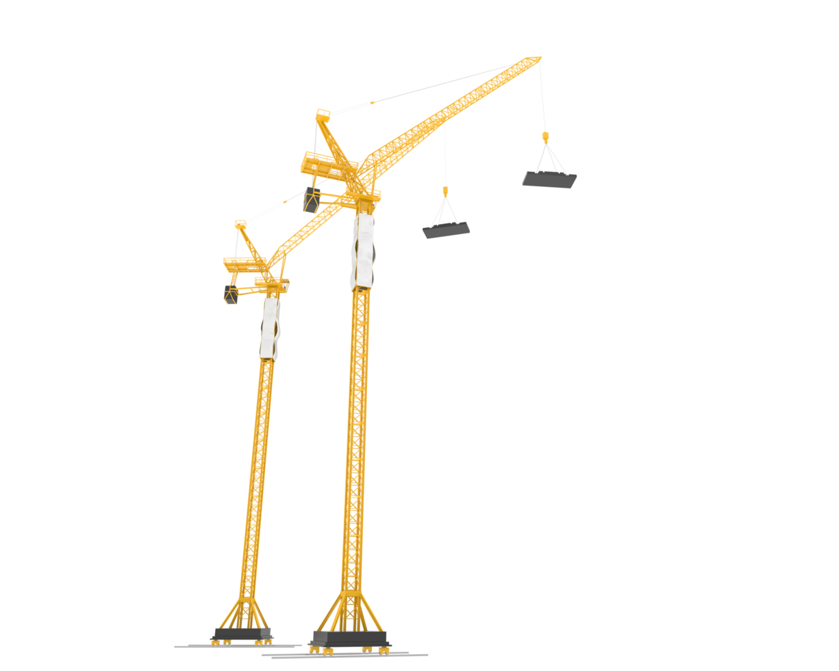 Crane isolated on background. 3d rendering - illustration png