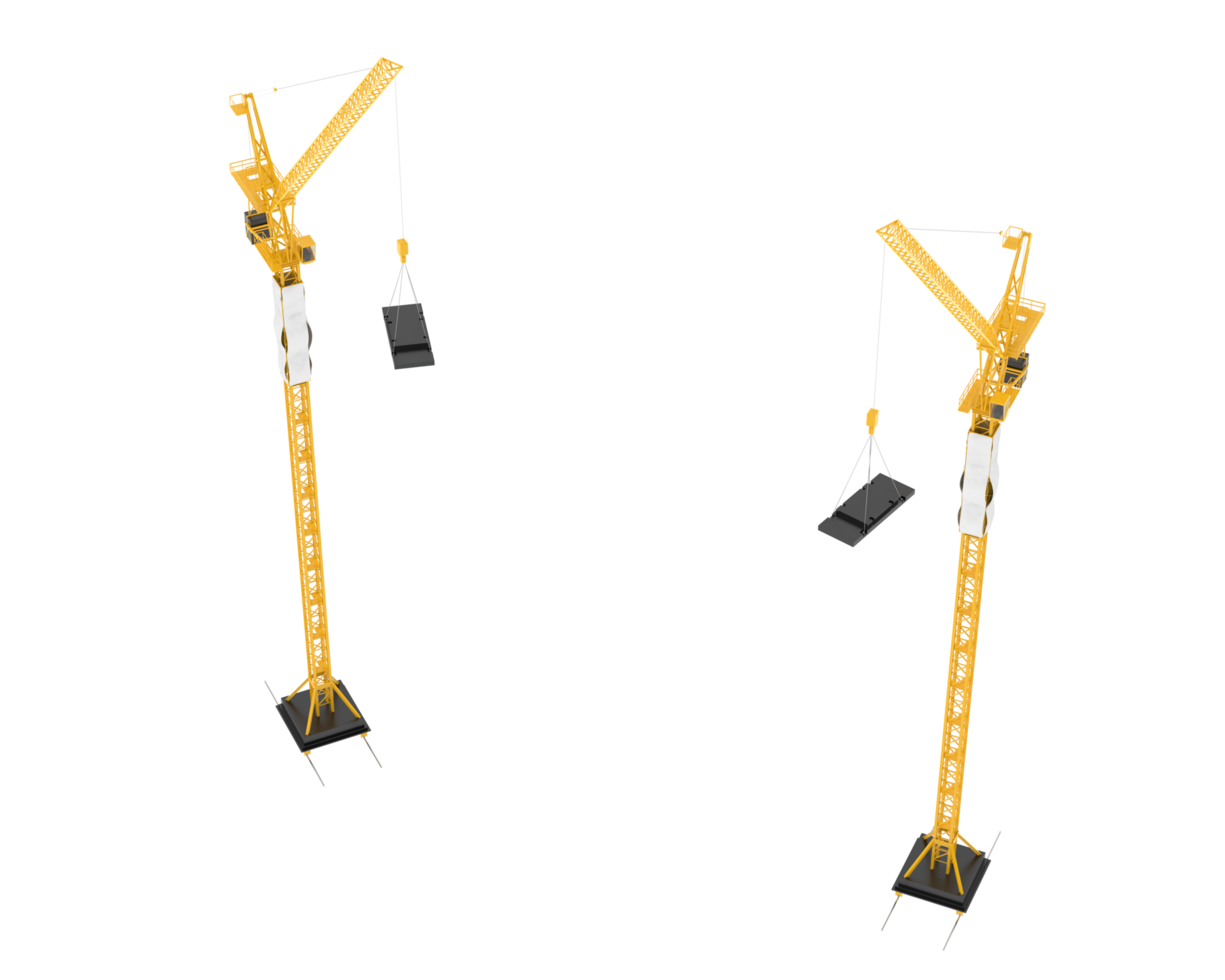 Crane isolated on background. 3d rendering - illustration png