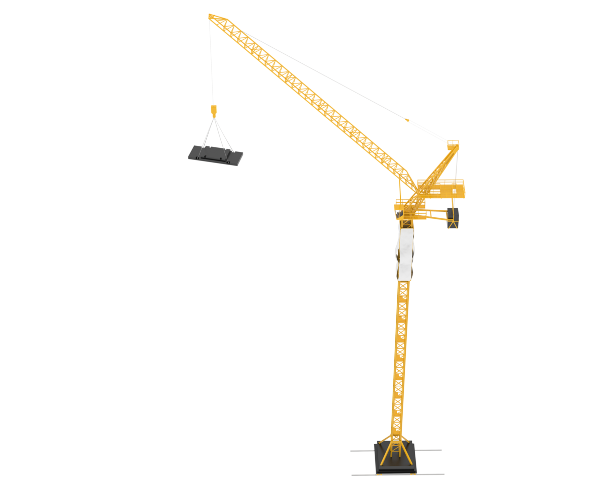 Crane isolated on background. 3d rendering - illustration png