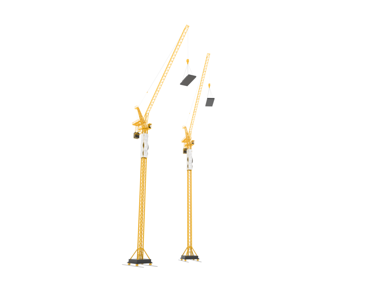 Crane isolated on background. 3d rendering - illustration png