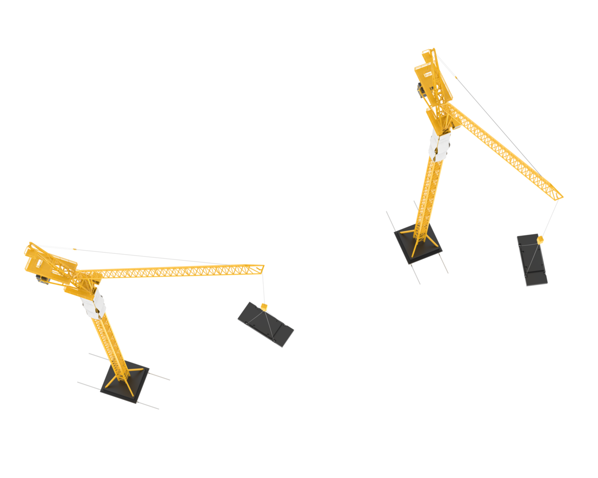 Crane isolated on background. 3d rendering - illustration png