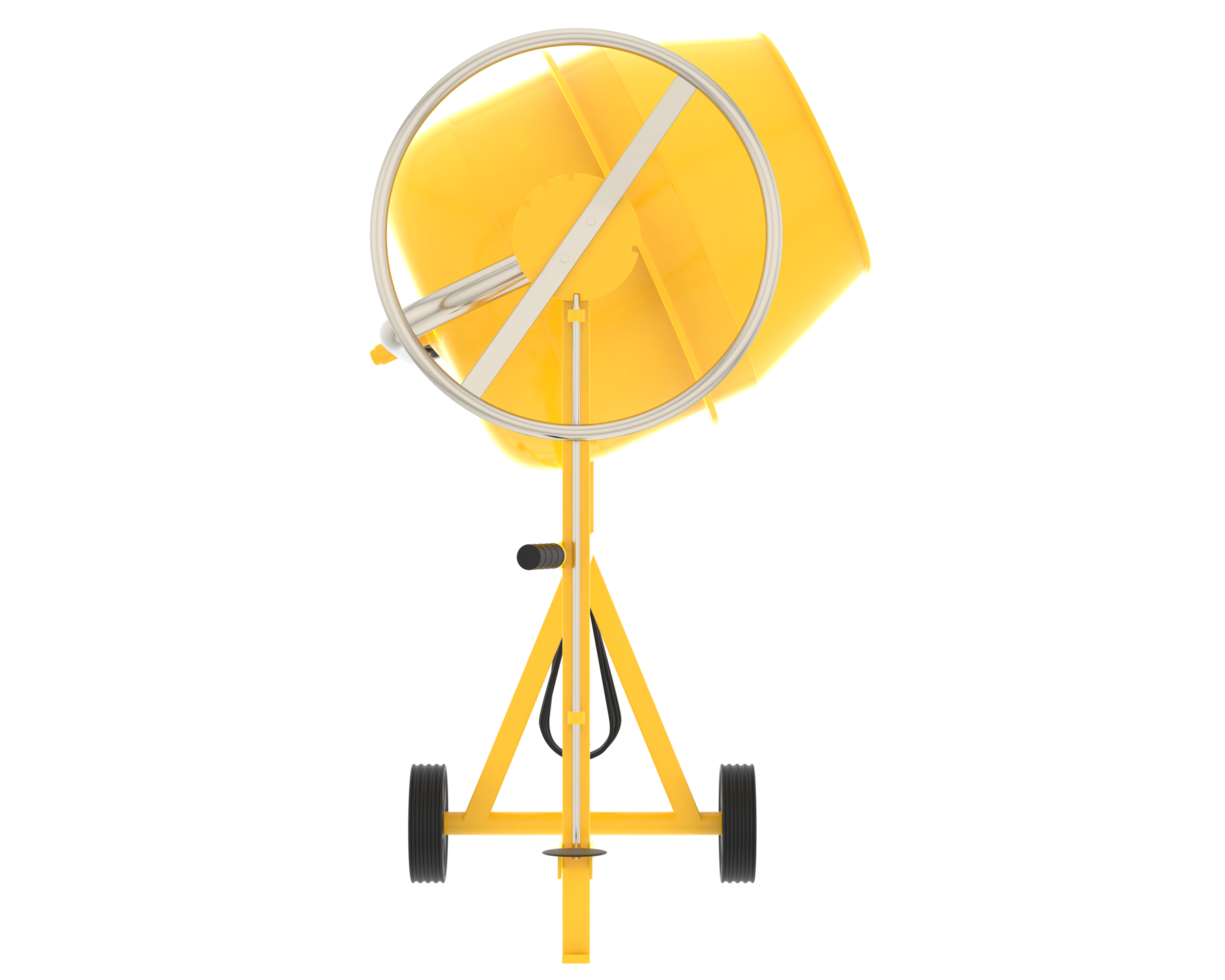 Concrete mixer isolated on background. 3d rendering - illustration png