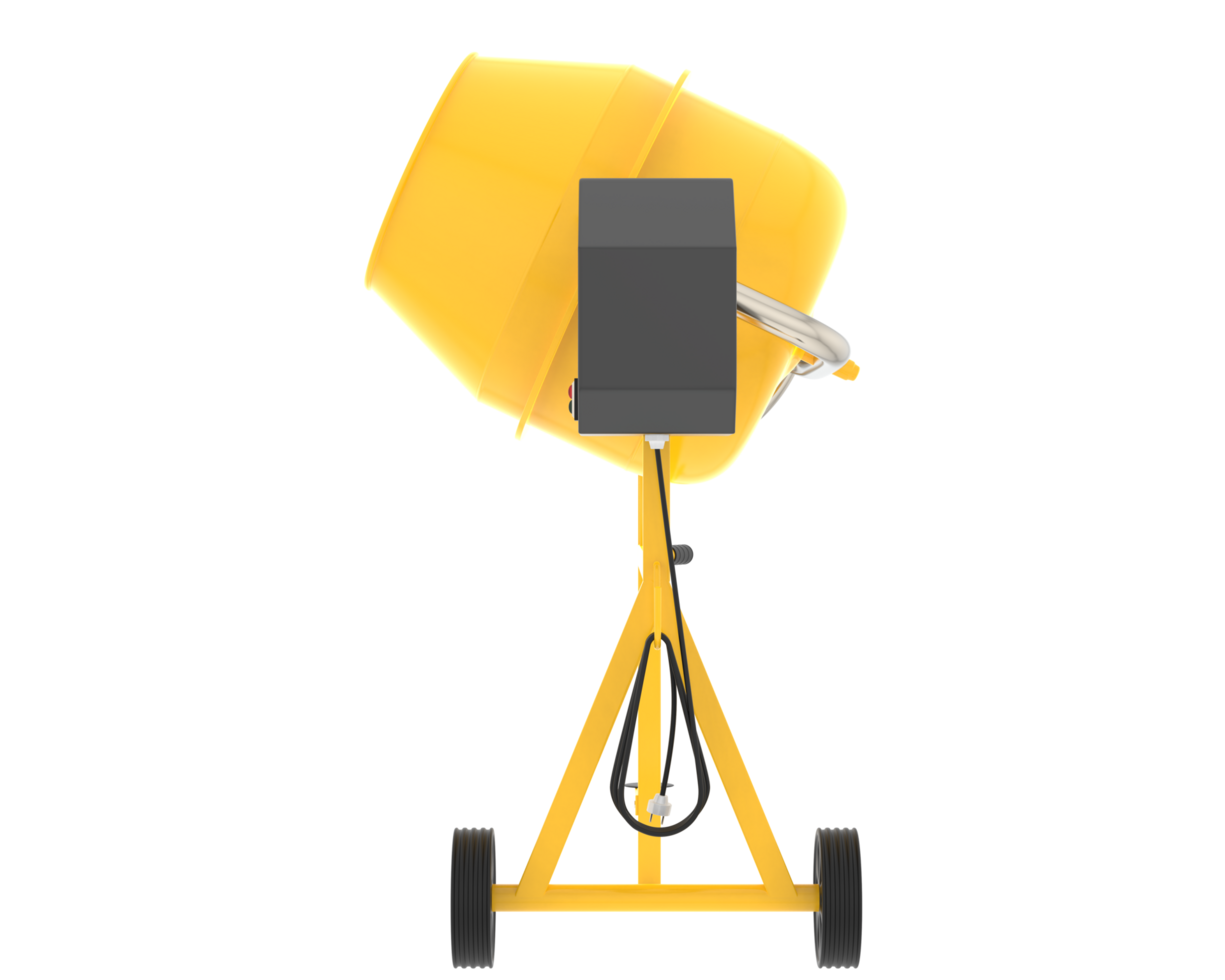 Concrete mixer isolated on background. 3d rendering - illustration png
