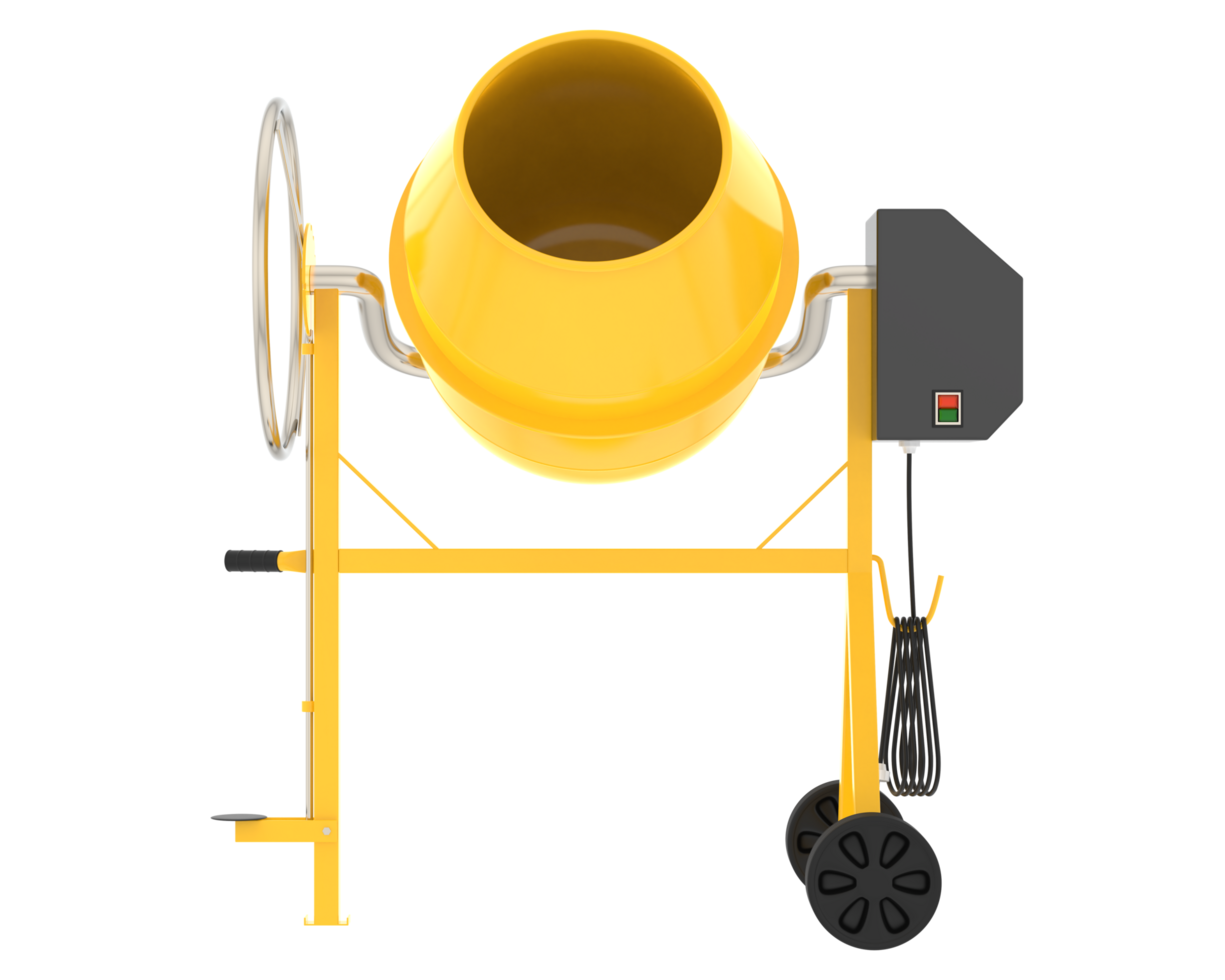 Concrete mixer isolated on background. 3d rendering - illustration png