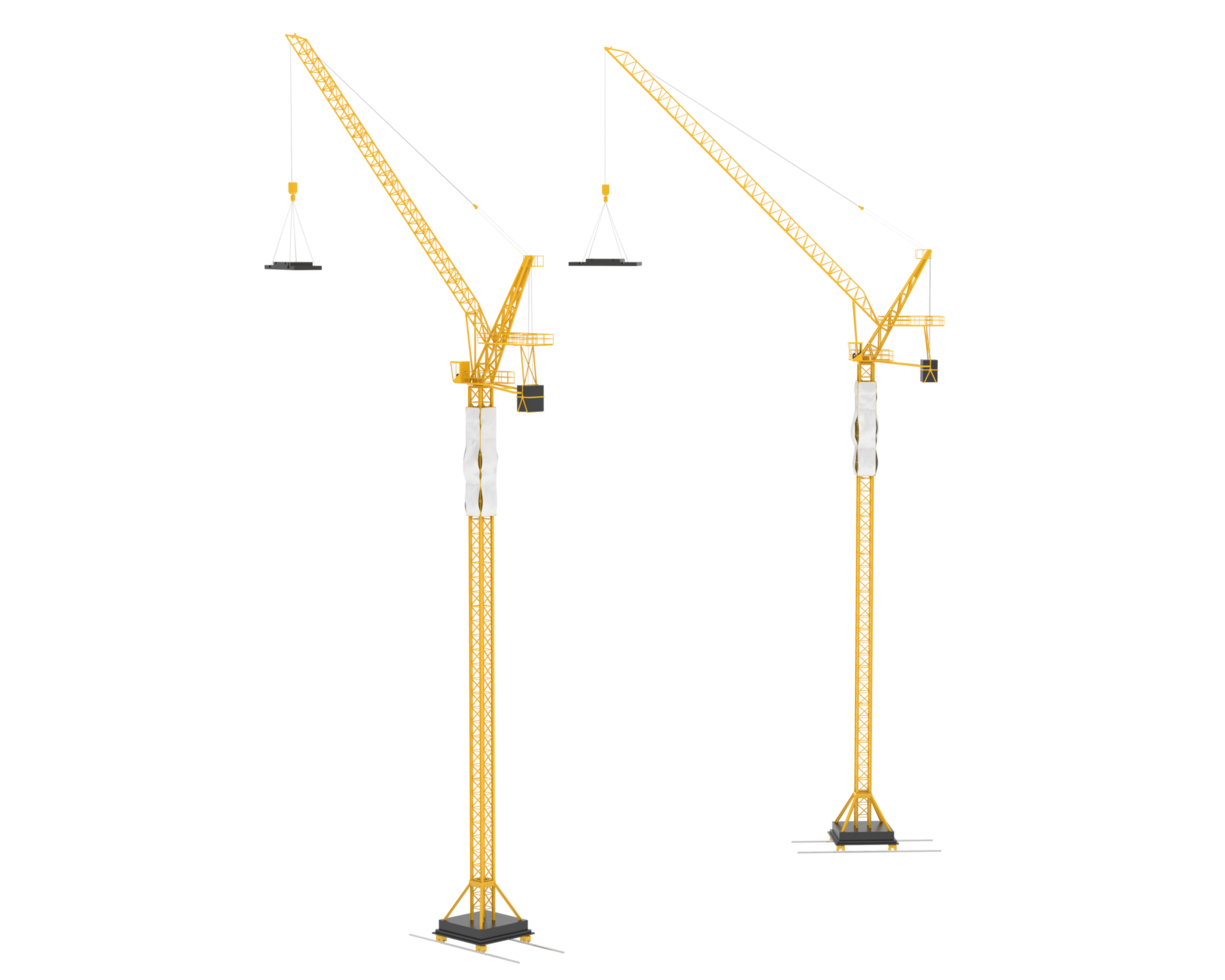 Crane isolated on background. 3d rendering - illustration png