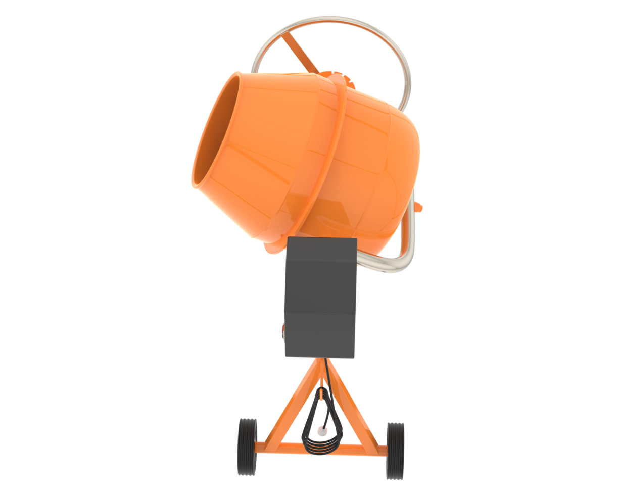 Concrete mixer isolated on background. 3d rendering - illustration png