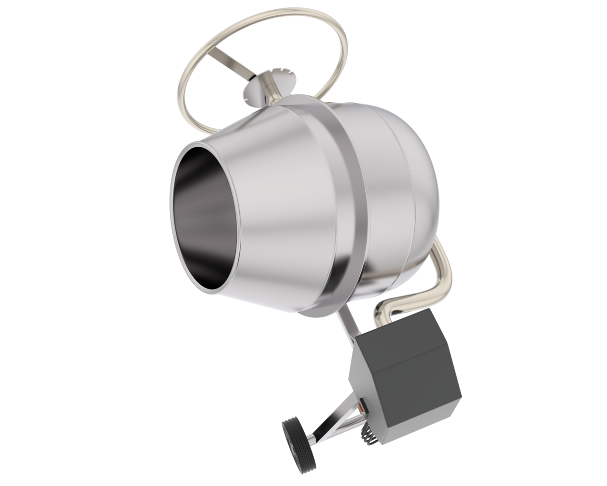 Concrete mixer isolated on background. 3d rendering - illustration png