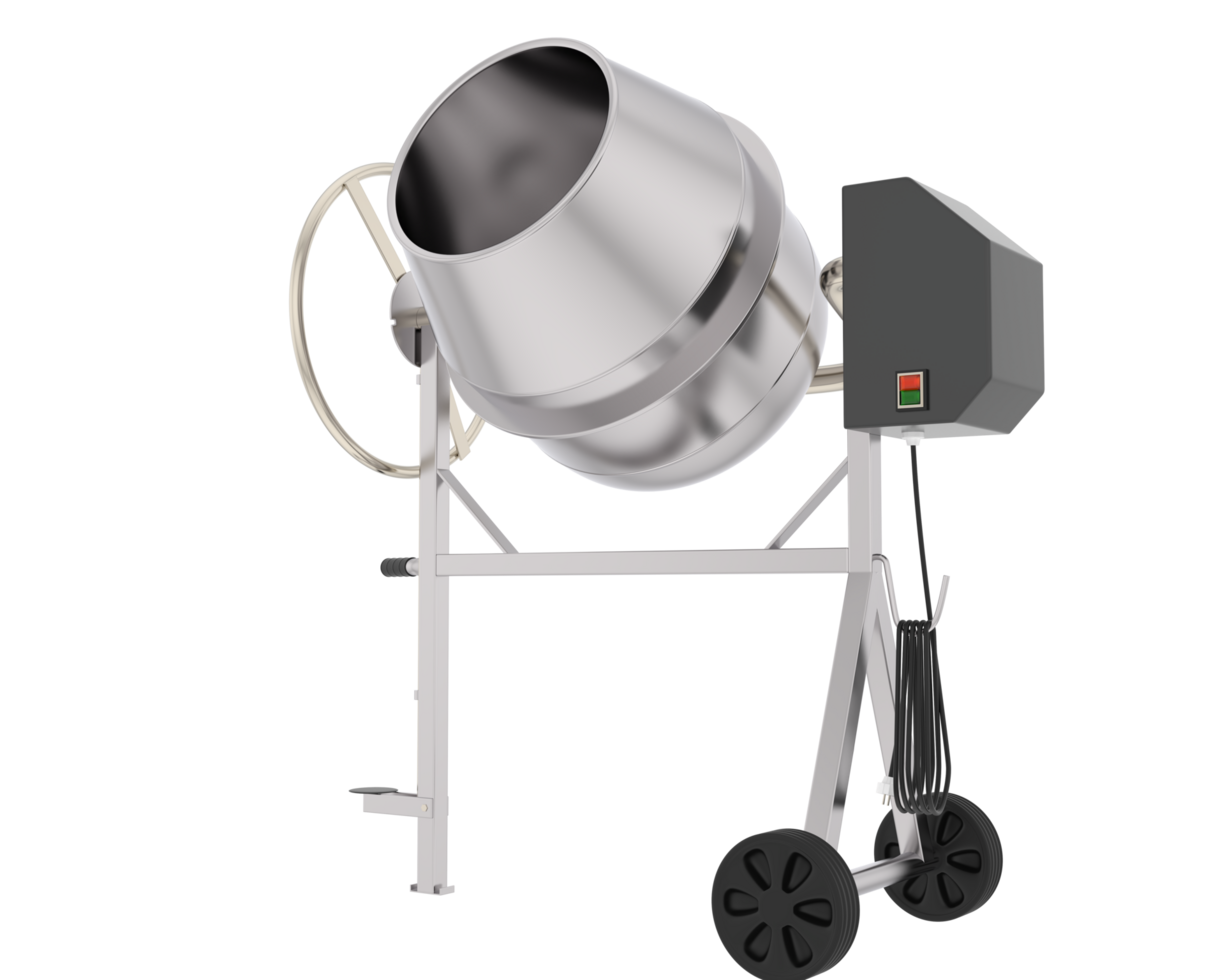 Concrete mixer isolated on background. 3d rendering - illustration png
