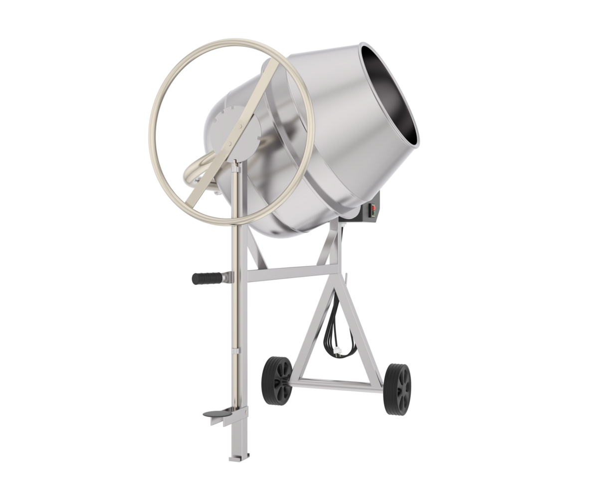 Concrete mixer isolated on background. 3d rendering - illustration png