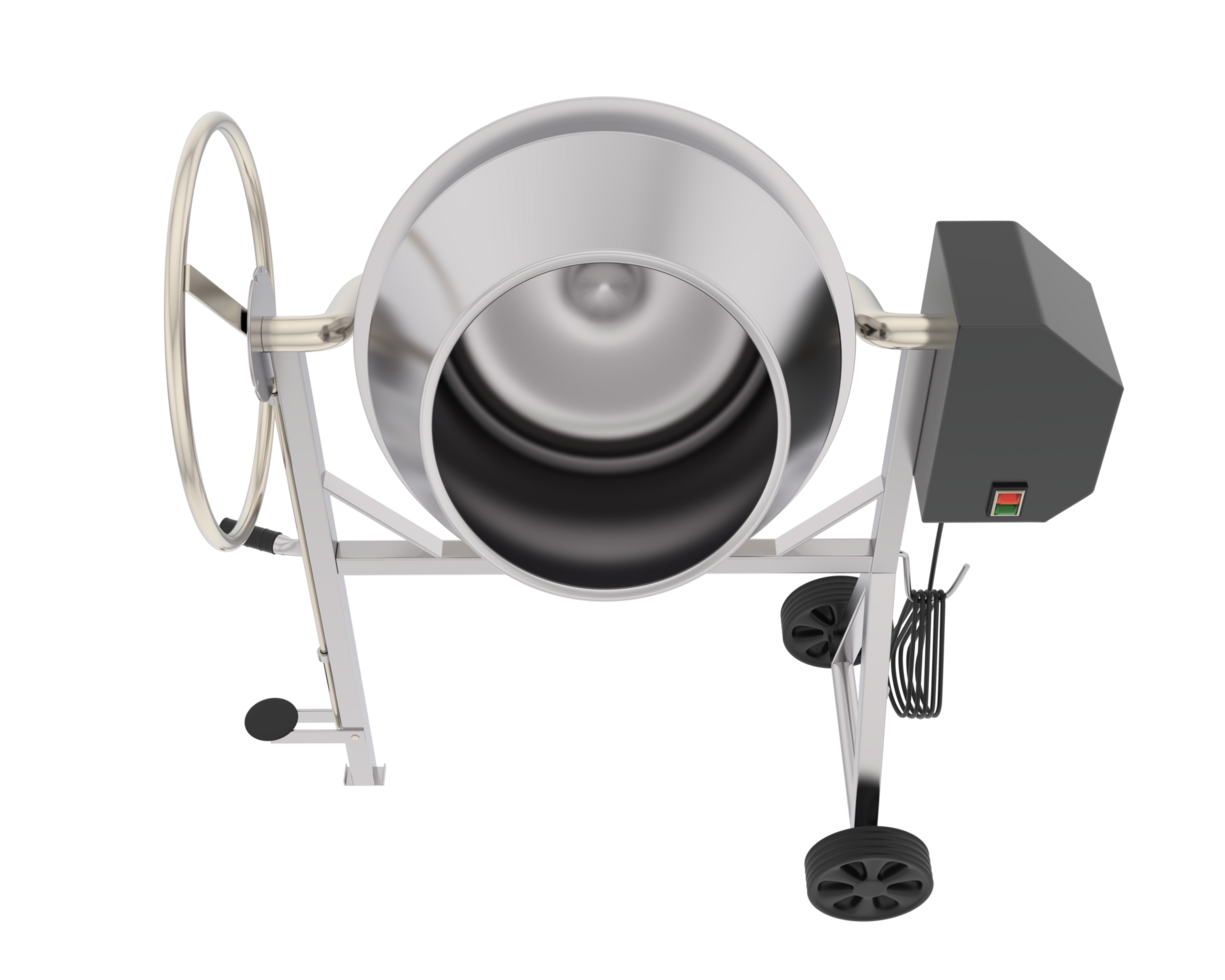 Concrete mixer isolated on background. 3d rendering - illustration png