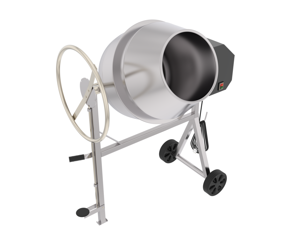 Concrete mixer isolated on background. 3d rendering - illustration png