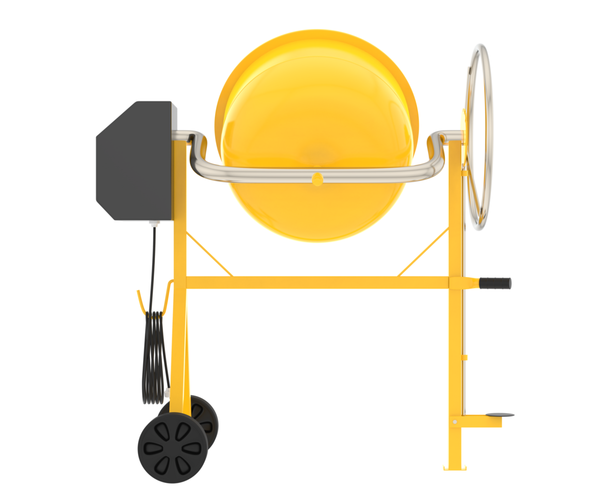 Concrete mixer isolated on background. 3d rendering - illustration png