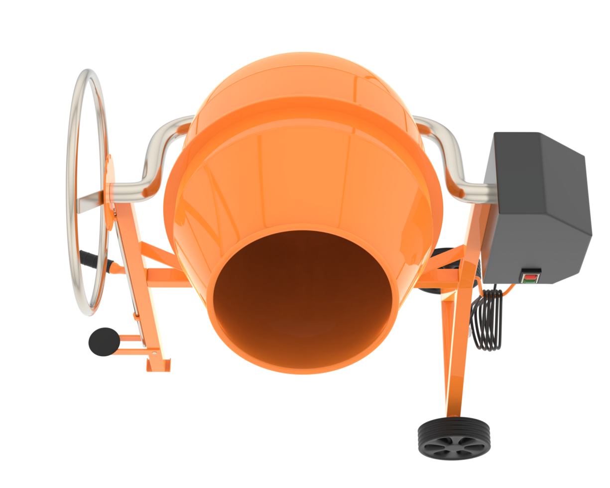 Concrete mixer isolated on background. 3d rendering - illustration png