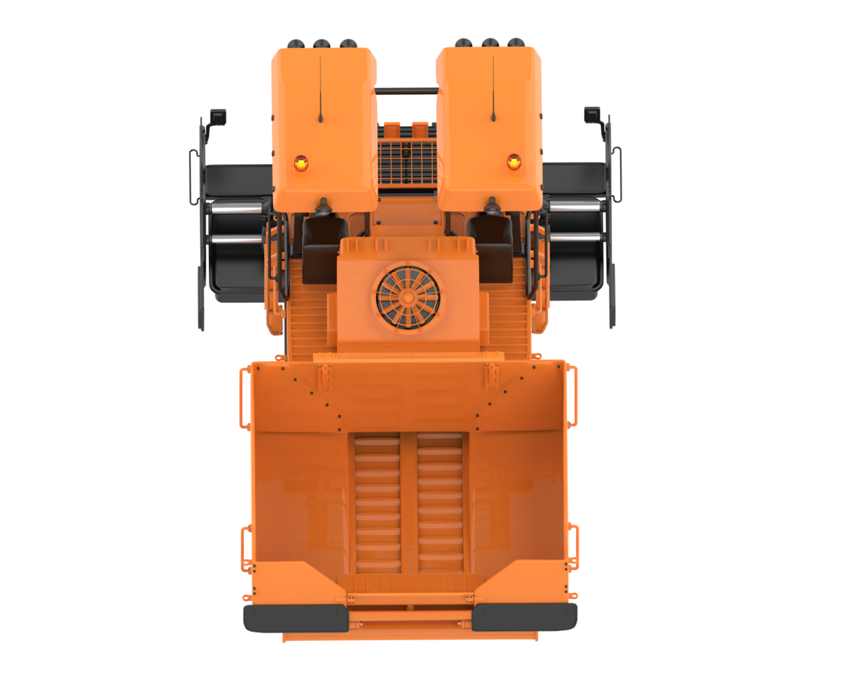 Asphalt paver isolated on background. 3d rendering - illustration png
