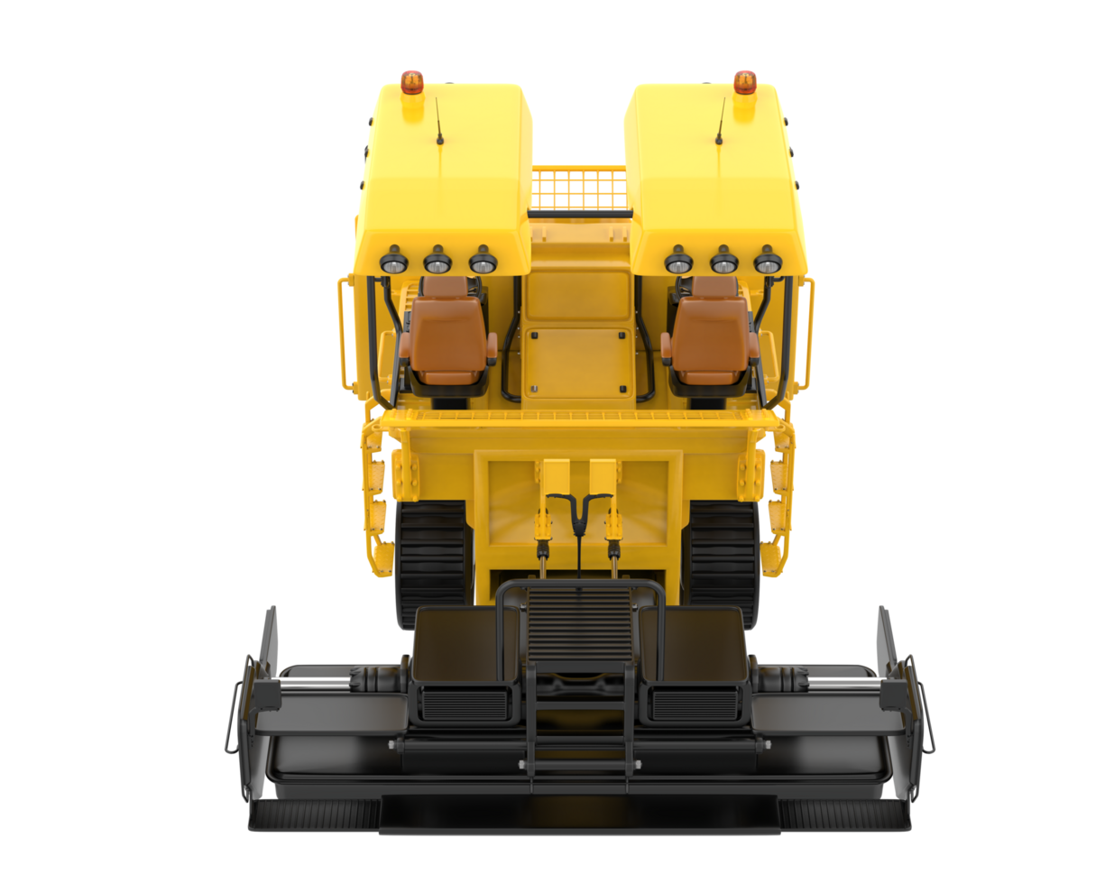 Asphalt paver isolated on background. 3d rendering - illustration png