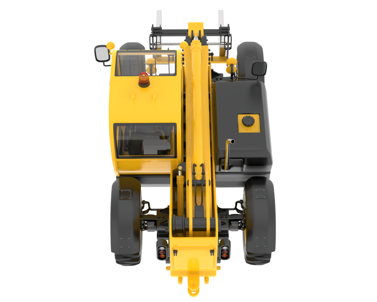 Telehandler isolated on background. 3d rendering - illustration png