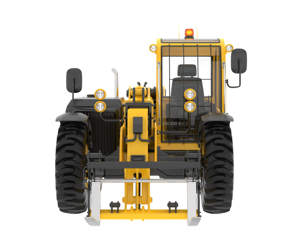 Telehandler isolated on background. 3d rendering - illustration png