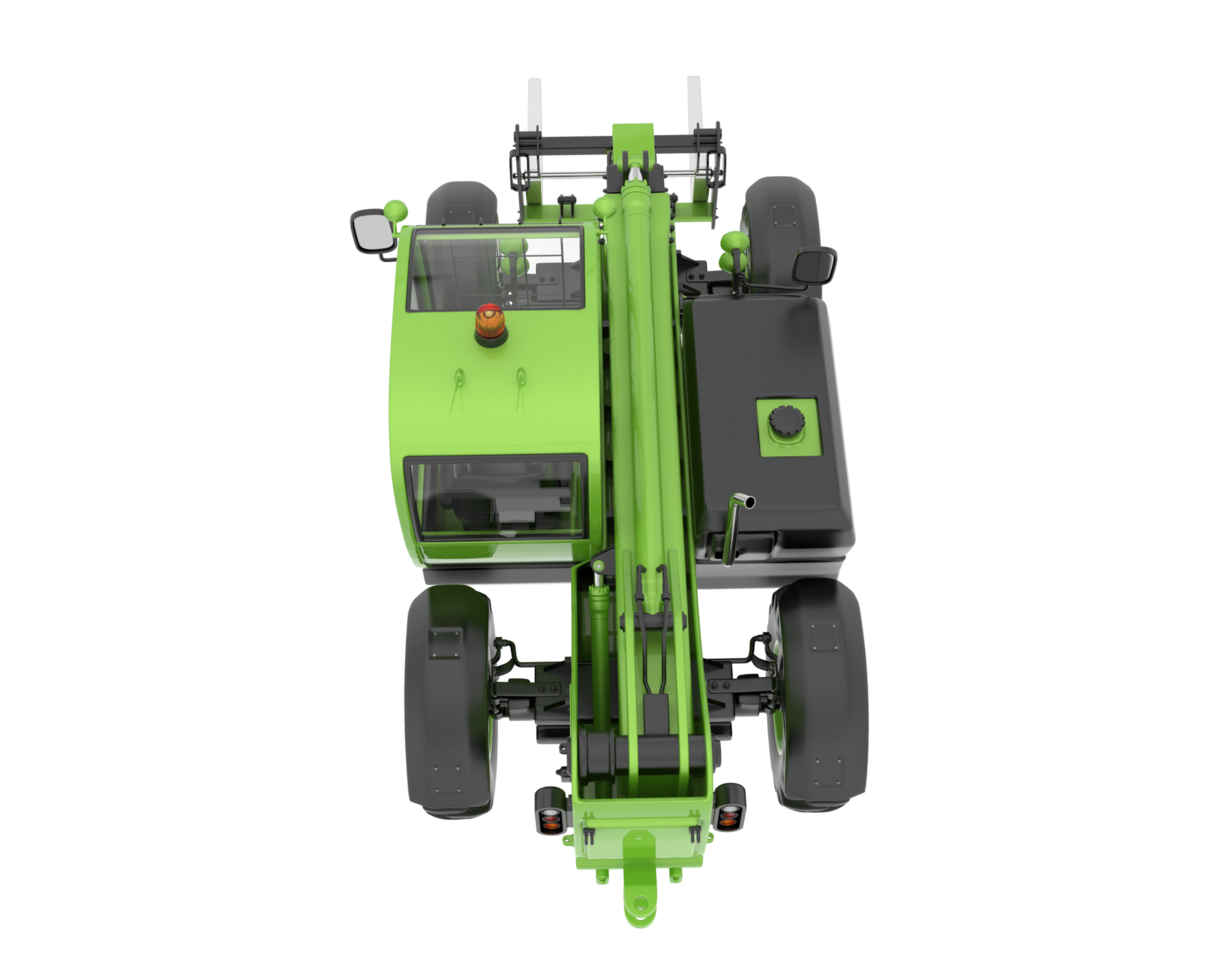 Telehandler isolated on background. 3d rendering - illustration png