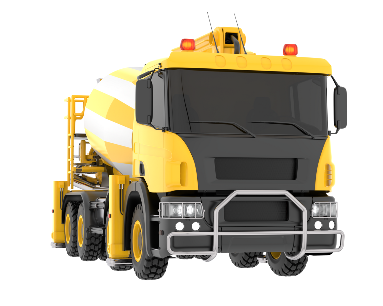 Concrete mixer isolated on background. 3d rendering - illustration png