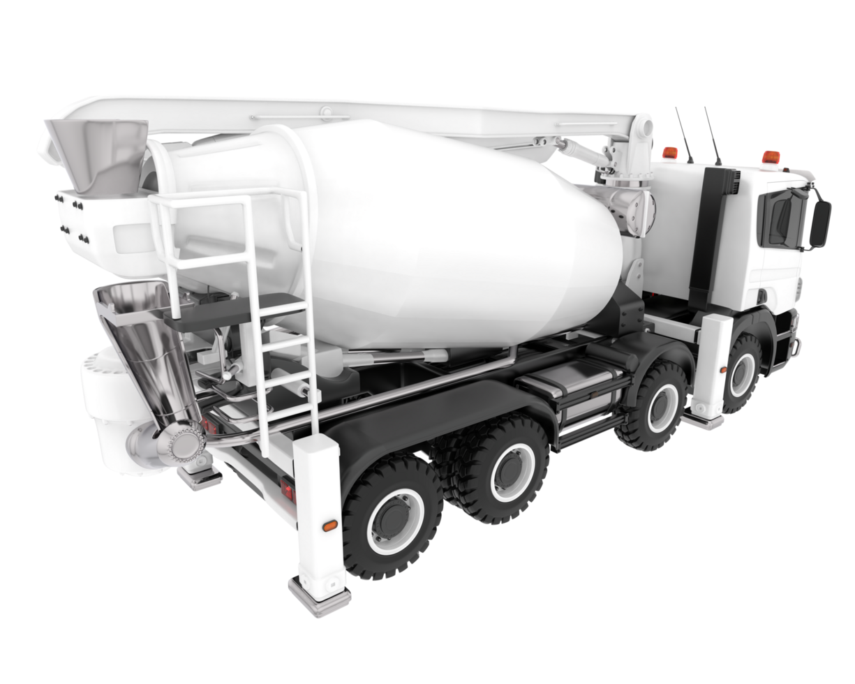 Concrete mixer isolated on background. 3d rendering - illustration png