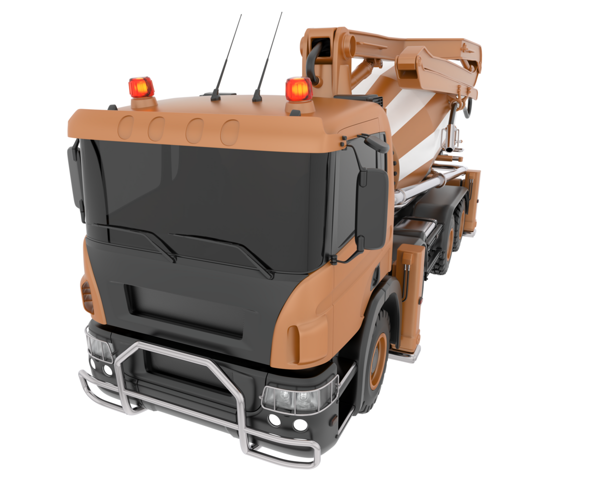 Concrete mixer isolated on background. 3d rendering - illustration png