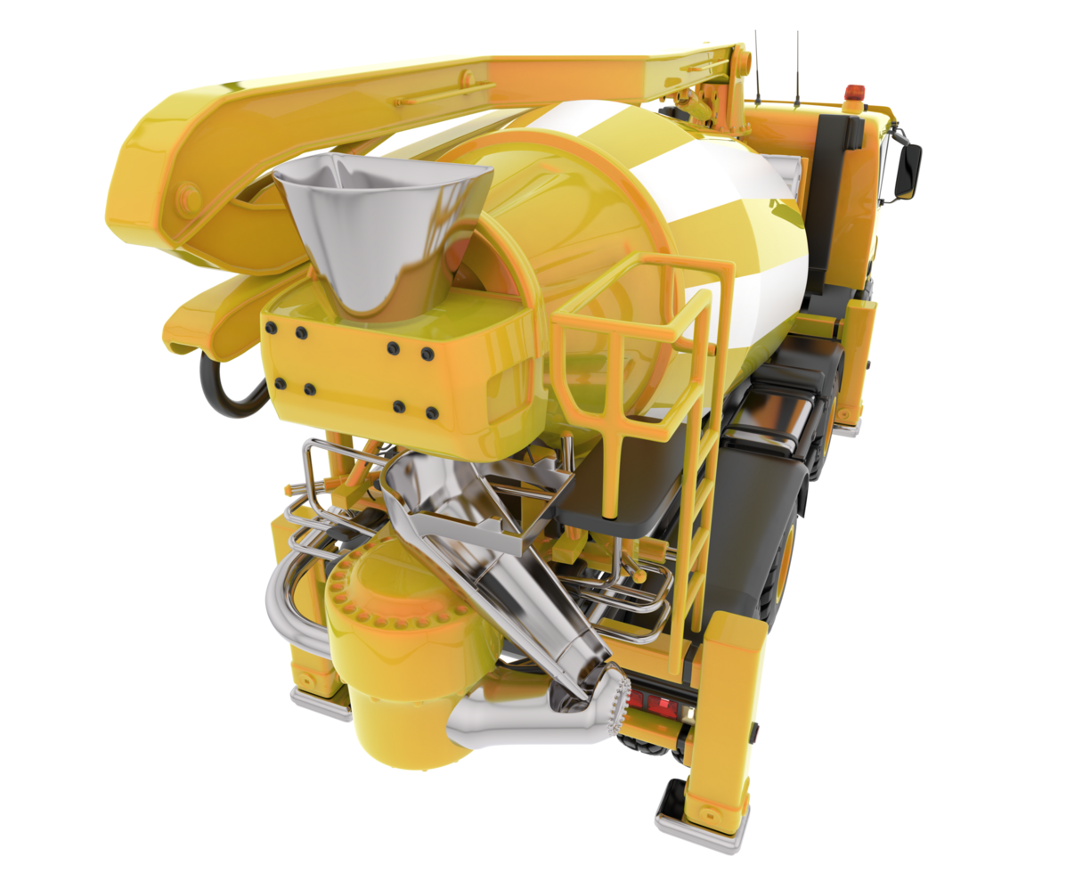 Concrete mixer isolated on background. 3d rendering - illustration png