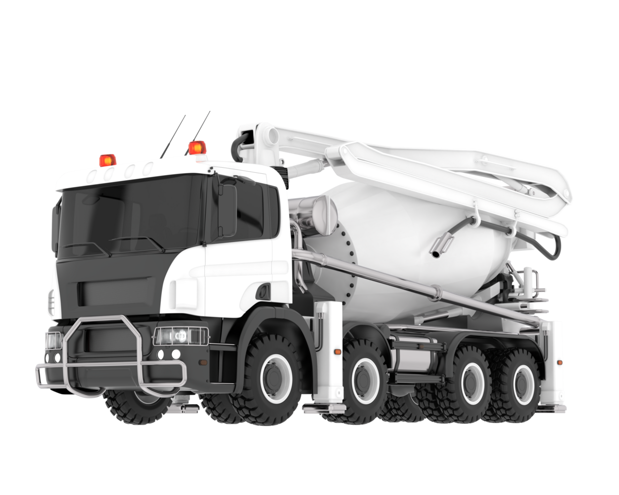 Concrete mixer isolated on background. 3d rendering - illustration png