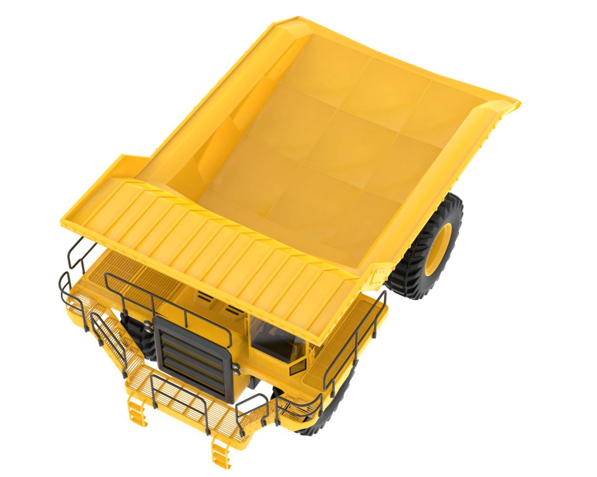 Mine truck isolated on background. 3d rendering - illustration png