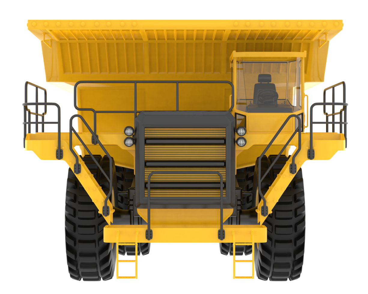Mine truck isolated on background. 3d rendering - illustration png