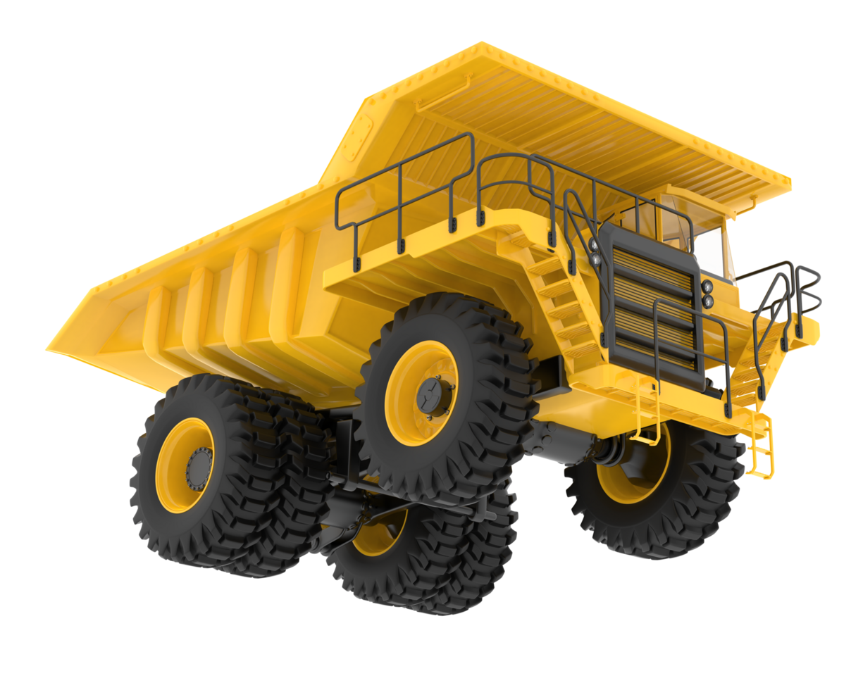 Mine truck isolated on background. 3d rendering - illustration png