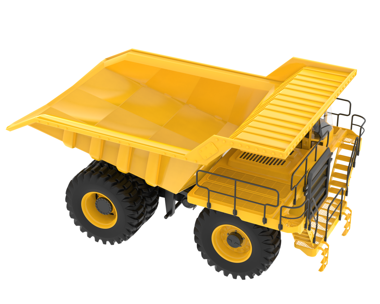 Mine truck isolated on background. 3d rendering - illustration png